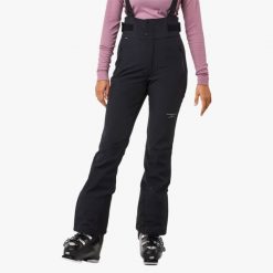 Spodnie narciarskie damskie Swedemount Vail Softshell Bib Pants wodoodporne. Czarne spodnie sportowe damskie SWEDEMOUNT, na zimę, bez wzorów, z softshellu, narciarskie. Za 447.00 zł.