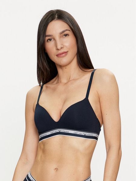 Emporio Armani Underwear Biustonosz bezfiszbinowy 164410 4R227 00135 Granatowy. Niebieskie biustonosze Emporio Armani Underwear, bez wzorów, z bawełny. Za 149.99 zł.