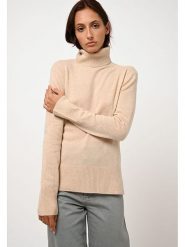 AUTHENTIC CASHMERE Kaszmirowy golf "Fornet" w kolorze beżowym rozmiar: XXL. Brązowe golfy damskie AUTHENTIC CASHMERE, xxl, bez wzorów, z kaszmiru, bez ramiączek. Za 421.67 zł.
