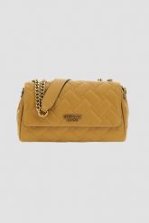 GUESS Brązowa torebka Gracelynn. Brązowe listonoszki damskie Guess, z aplikacjami, bez dodatków. W wyprzedaży za 499.99 zł.