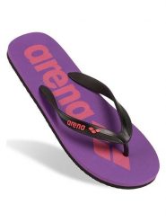 Arena Japonki w kolorze fioletowo-czarnym rozmiar: 43. Czarne klapki damskie Arena, bez wzorów, z otwartym noskiem, bez obcasa, bez zapięcia. Za 34.45 zł.