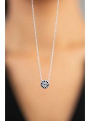 Lodie Silver Naszyjnik z zawieszką - dł. 42 cm rozmiar: onesize. Niebieskie naszyjniki damskie Lodie Silver, z cyrkonią, metalowe. Za 38.95 zł.