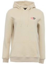 Zwillingsherz Bluza "Lima" w kolorze kremowym rozmiar: S/M. Brązowe bluzy damskie Zwillingsherz, m, bez wzorów, z bawełny, z kapturem. Za 162.49 zł.