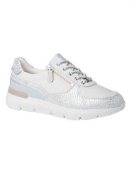 HASSIA Skórzane sneakersy "Bordeaux" w kolorze srebrno-biało-błękitnym rozmiar: 42,5. Białe obuwie sportowe damskie HASSIA, bez zapięcia. Za 404.99 zł.