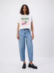 Jeansy balloon - niebieski. Niebieskie jeansy damskie Reserved. Za 139.99 zł.