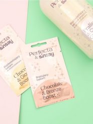 Balsam do ciała Sinsay x Perfecta - złoty. Żółte body i gorsety Sinsay, bez wzorów. W wyprzedaży za 2.49 zł.