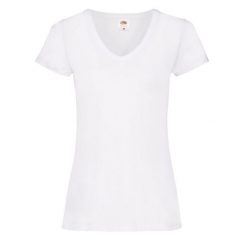 Koszulka Z Dekoltem W Szpic Dla Kobiet. Białe bluzki damskie Fruit of the Loom, l, bez wzorów, sportowe, bez kołnierzyka, bez ramiączek. Za 29.99 zł.