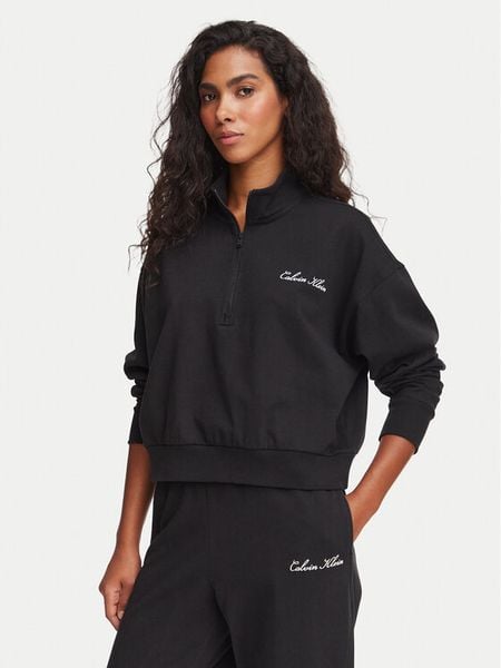 Calvin Klein Underwear Bluza LV00QS7685 Czarny Regular Fit. Czarne bluzy damskie Calvin Klein Underwear, m, bez wzorów, z bawełny, bez kaptura. Za 289.99 zł.