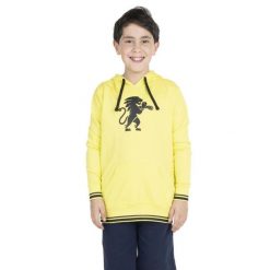 Bluza z bawełna z kaptur na co dzień na siłownię. Żółte bluzy damskie LEONE 1947 APPAREL, bez wzorów, z bawełny, bez kaptura. W wyprzedaży za 101.80 zł.