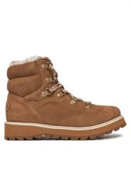 Roxy Botki ARJB700758 Brązowy. Brązowe botki damskie Roxy, ze skóry, bez obcasa, na płaskiej podeszwie, bez zapięcia. Za 339.99 zł.