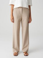 OPUS Spodnie w kolorze beżowym rozmiar: 42. Brązowe spodnie materiałowe damskie Opus, bez wzorów, z materiału. Za 165.99 zł.