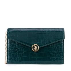 Torebka U.S. Polo Assn. Zielone torebki wieczorowe damskie U.S. Polo Assn., bez wzorów, bez dodatków. Za 219.99 zł.