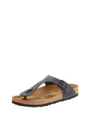 Comfortfusse Skórzane japonki w kolorze granatowym rozmiar: 41. Niebieskie klapki damskie Comfortfüße, bez wzorów, z otwartym noskiem, bez obcasa, bez zapięcia. Za 252.99 zł.