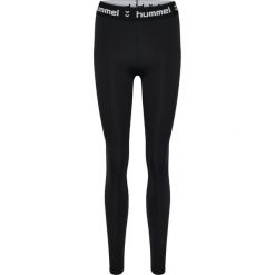 Damskie legginsy Hummel Pulse. Czarne legginsy damskie Hummel, bez wzorów, z materiału. Za 196.00 zł.