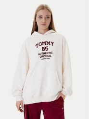 Tommy Jeans Bluza DW0DW22603 Écru Relaxed Fit. Bluzy damskie Tommy Jeans, l, bez wzorów, z bawełny, bez kaptura. Za 449.99 zł.