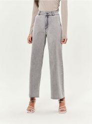 Jeansy culotte z surowym wykończeniem nogawek - szary. Szare jeansy damskie Sinsay. W wyprzedaży za 29.99 zł.