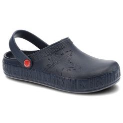 Niebieskie Klapki Big Star Wodoodporne Buty Damskie. Niebieskie klapki damskie Big Star, z aplikacjami, bez obcasa, bez zapięcia. Za 79.99 zł.