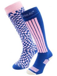 Skarpety narciarskie - Damskie - 2 pary - Ballpoint Blue. Niebieskie skarpetki damskie POEDERBAAS, bez wzorów, z elastanu. Za 177.72 zł.
