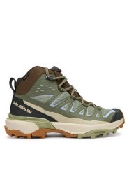 Salomon Trekkingi X Ultra 360 Edge Mid GTX L49098800 Zielony. Zielone obuwie trekkingowe damskie Salomon, z materiału, bez zapięcia. Za 729.99 zł.