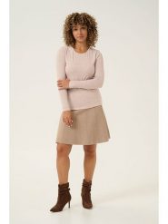 Cream Koszulka "Amma" w kolorze beżowo-białym rozmiar: XL. Brązowe bluzki damskie Cream, xl, bez wzorów, bez kołnierzyka, bez ramiączek. Za 70.24 zł.