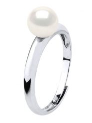Pearline Srebrny pierścionek z perłą rozmiar: onesize. Białe pierścionki damskie Pearline, z perłą, srebrne. Za 252.99 zł.