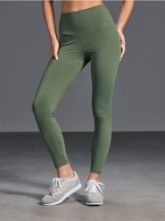 Legginsy - zielony. Zielone legginsy damskie Sinsay, l, bez wzorów, z tkaniny. Za 29.99 zł.