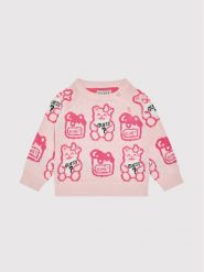 Guess Sweter H1YT01 Z2S40 Różowy Regular Fit. Czerwone swetry dziewczęce Guess, z aplikacjami, z bawełny, bez kołnierzyka, bez ramiączek. Za 129.99 zł.