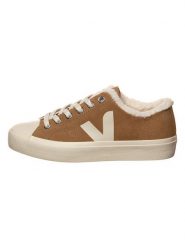 Veja Skórzane sneakersy "Wata II Low" w kolorze kremowo-jasnobrązowym rozmiar: 37. Brązowe obuwie sportowe damskie Veja, z materiału, bez zapięcia. Za 408.49 zł.