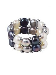 Mitzuko Pierścionek perłowy w kolorze kremowo-szaro-tahiti rozmiar: onesize. Brązowe pierścionki damskie Mitzuko, z perłą, srebrne. Za 156.61 zł.