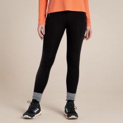 Damskie legginsy termiczne Craghoppers Kiwi Pro. Czarne legginsy damskie Craghoppers, bez wzorów, z poliesteru. Za 383.20 zł.