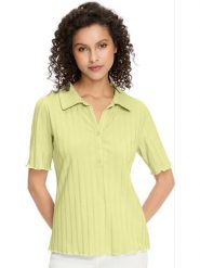 Heine Koszulka polo w kolorze khaki rozmiar: 46. Brązowe bluzki damskie Heine, bez wzorów, bez kołnierzyka, bez ramiączek. Za 56.95 zł.