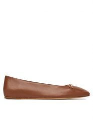 MICHAEL Michael Kors Baleriny Lena 40S5LEFP1L Brązowy. Brązowe balerinki damskie MICHAEL Michael Kors, bez wzorów, ze lnu. Za 479.99 zł.