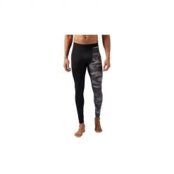 Spodnie sportowe damskie Reebok Compression Tight. Czarne spodnie sportowe damskie Reebok, bez wzorów. Za 266.00 zł.