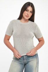 Sweter damski z krótkim rękawem ARMANI EXCHANGE. Swetry klasyczne damskie Armani Exchange, m, bez kołnierzyka. Za 609.00 zł.