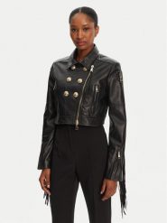 Babylon Kurtka skórzana DSG526 Czarny Regular Fit. Czarne kurtki damskie Babylon, bez wzorów, ze skóry, bez kaptura. Za 1,459.00 zł.