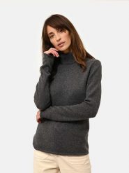 Just Cashmere Kaszmirowy sweter "June" w kolorze antracytowym rozmiar: XXL. Czarne golfy damskie Just Cashmere, xxl, bez wzorów, z kaszmiru, bez ramiączek. Za 433.83 zł.
