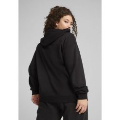 Damska rozpinana bluza z kapturem i małym logo ESS Comfort PUMA Black. Czarne bluzy damskie Puma, m, bez wzorów, z kapturem. Za 199.99 zł.