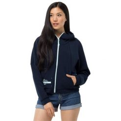 Bluza trekkingowa damska Jack Wolfskin Starboard. Niebieskie bluzy damskie Jack Wolfskin, bez wzorów, z bawełny, z kapturem. W wyprzedaży za 217.00 zł.