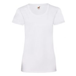 Koszulka Damska Valueweight. Białe bluzki damskie Fruit of the Loom, xl, bez wzorów, sportowe, bez kołnierzyka, bez ramiączek. Za 26.99 zł.