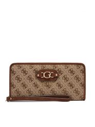 Guess Portfel Samantha Slg SWJG23 13146 Beżowy ciemny. Brązowe portfele damskie Guess, z aplikacjami, z materiału. Za 294.99 zł.