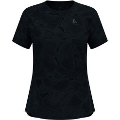 Koszulka damska do biegania ODLO Zeroweight Engineered Chill-Tec. Czarne bluzki damskie ODLO, xl, bez wzorów, sportowe, bez kołnierzyka, bez ramiączek. W wyprzedaży za 269.99 zł.