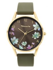 Tamaris Zegarek w kolorze złoto-oliwkowym rozmiar: onesize. Brązowe, analogowe zegarki damskie Tamaris, metalowe. Za 130.99 zł.