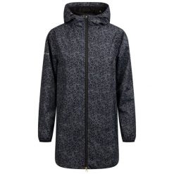 Trespass Parched - Damska kurtka przeciwdeszczowa z czarnym nadrukiem. Czarne kurtki damskie Trespass, bez wzorów, bez kaptura. Za 412.99 zł.