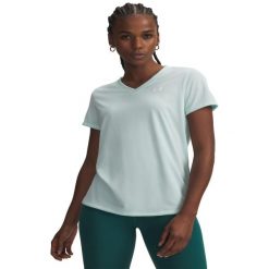 Koszulka fitness damska Under Armour. Bluzki damskie Under Armour, xs, bez wzorów, z materiału, sportowe, bez kołnierzyka, bez ramiączek. Za 129.99 zł.