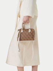 Guess Torebka J6GZ02 WFMF0 Beżowy. Brązowe kuferki damskie Guess, z aplikacjami, ze skóry, bez dodatków. Za 289.99 zł.