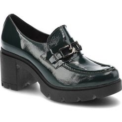 Zielone Półbuty Lemar Wygodne Skórzane Buty. Zielone półbuty damskie Lemar, na jesień, bez wzorów, ze skóry, bez obcasa, na obcasie, bez zapięcia. Za 299.00 zł.