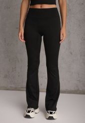 Czarne Legginsy Flare High Waist Ozdobione z Tyłu Modelującym Marszczeniem Deinoreia. Czarne legginsy damskie Renee, m, bez wzorów, z jeansu. Za 69.99 zł.