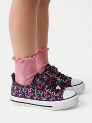DeeZee Trampki CEO-BIC-AW26-NB24666A Czarny. Czarne trampki dziewczęce DeeZee, bez wzorów, z materiału, bez zapięcia. Za 79.99 zł.
