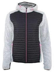 Peak Mountain Kurtka polarowa "Astone" w kolorze szaro-czarnym rozmiar: XXL. Czarne kurtki damskie Peak Mountain, xxl, bez wzorów, z polaru, bez kaptura. Za 173.99 zł.