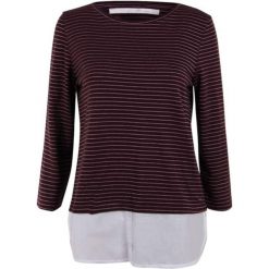 Koszulka turystyczna damska Tom Tailor Striped 2in1 Style. Brązowe koszulki sportowe damskie Tom Tailor, bez wzorów, z bawełny, bez ramiączek. W wyprzedaży za 75.00 zł.